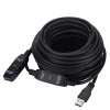 Кабель с усилителем-репитером USB3.0, папа-мама, 5 метров, черный