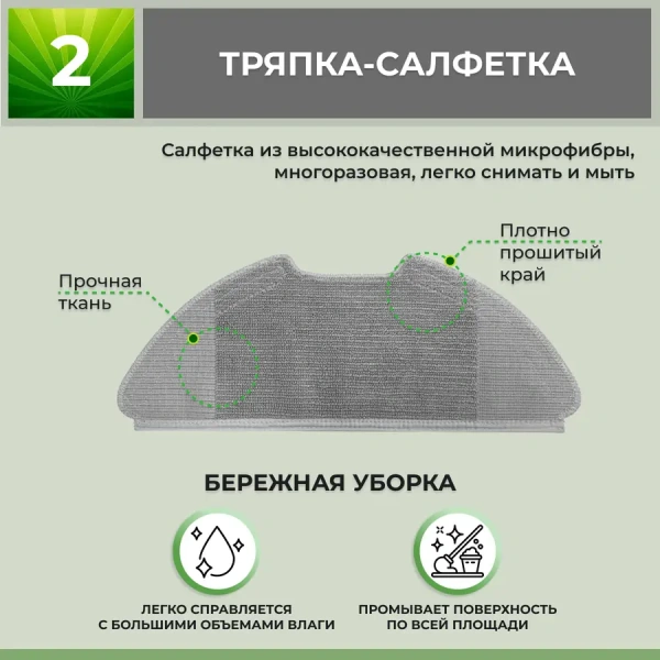 Набор аксессуаров Mini 2 для робота-пылесоса Xiaomi Mi Robot Vacuum-Mop 2 Lite (MJSTL)