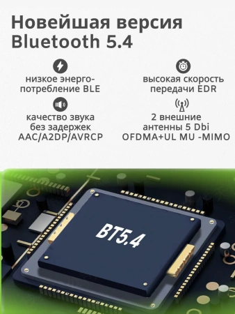 Адаптер USB Bluetooth v5.4 BT11, 2 антенны