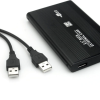 Внешний корпус - бокс SATA - USB2.0 для жесткого диска SSD/HDD 2,5”, алюм.-пластик, черный