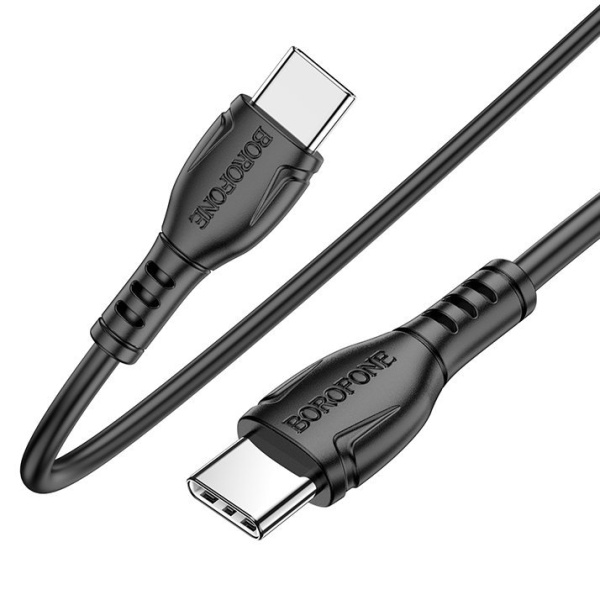 Зарядный USB дата кабель BOROFONE BX51 Type-C - Type-C PD 60W, 3.0A, 1м, черный
