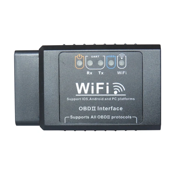 Автосканер ELM327 Wi-Fi OBD2 v1.5 - aдаптер OBDII ver1.5, с индикацией работы, черный