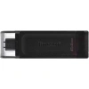 Флешка 64GB Kingston DataTraveler 70, USB3.1 Type-C, черный