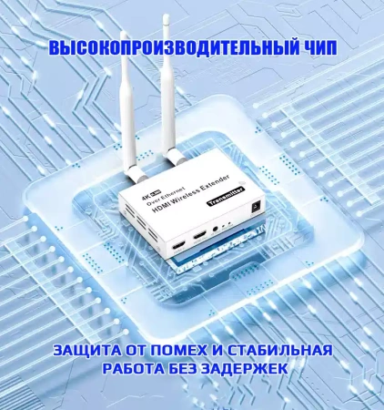 Удлинитель HDMI сигнала по WiFi до 200м, UltraHD 4К