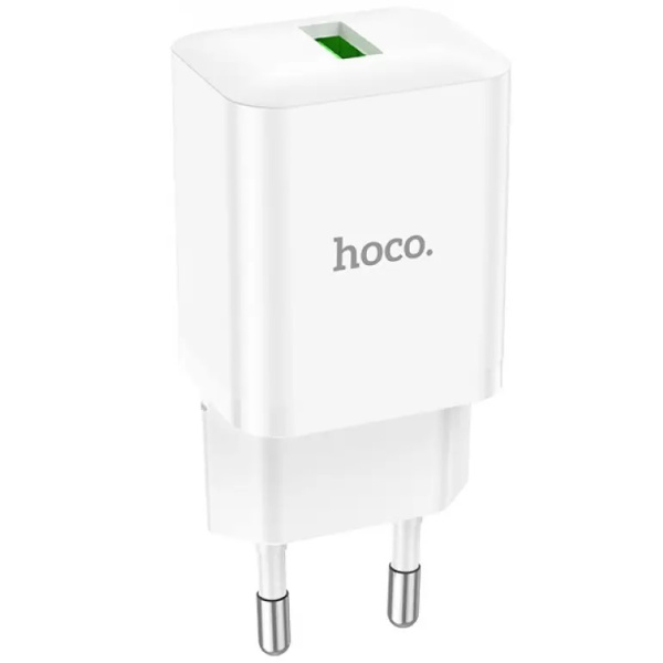 Зарядное устройство сетевое - блок питания HOCO N26, USB QC3.0, белый