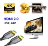 Кабель оптический HDMI v2.0 Optical UltraHD 4K 60Гц, поддержка HDR, ARC, 18 Гбит/с, 5 метров, черный
