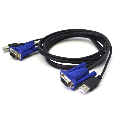 Адаптер - 2-х портовый KVM-переключатель VGA, черный