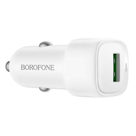 Автомобильное зарядное устройство USB BOROFONE BZ34, 1 USB QC3.0, белый