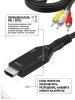 Кабель - переходник HDMI на RCA (AV) ver.02, черный