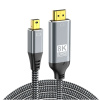 Кабель Mini DisplayPort v1.4 (mDP1.4) – HDMI v2.1 – 8K 60Гц / 4K 144Гц / 2K 240Гц, HDR, 32.4 Гбит/с, 12 бит, алюминий, оплетка, двойное экранирование, 1 метр