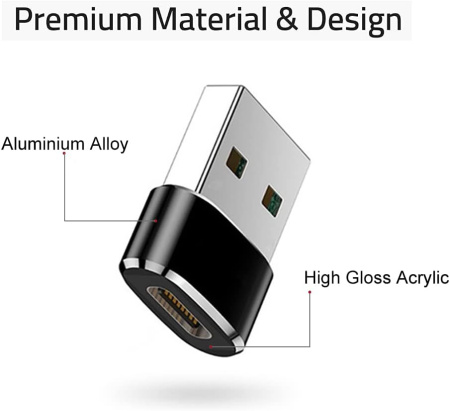 Адаптер - переходник OTG USB3.1 Type-C - USB3.0, ver.01, черный