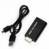 Адаптер - переходник PS2 - HDMI + jack 3.5mm (AUX), черный