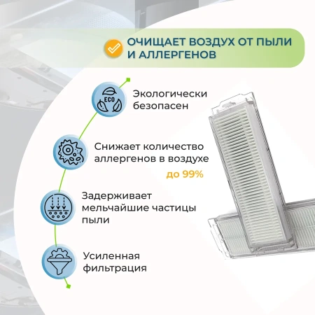 Фильтры для робота-пылесоса Xiaomi Mijia Mi Robot LDS Vacuum-Mop P (SKV4109GL), 2 штуки