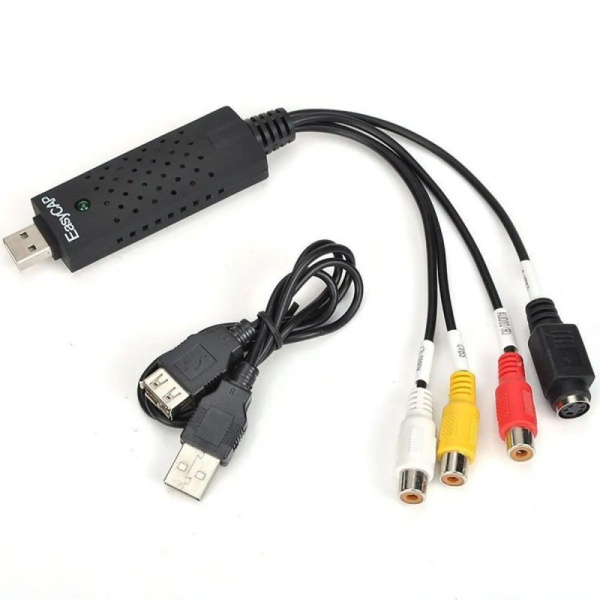 Карта видеозахвата USB2.0 - RCA (AV) EasyCAP, черный