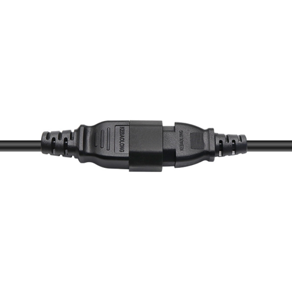 Кабель питания трехконтактный С13-С14, 1 метр, черный