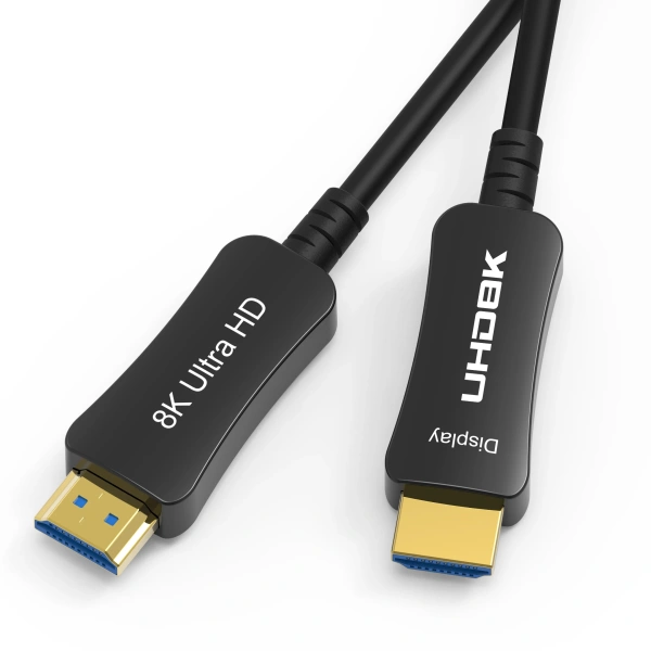 Кабель HDMI v2.1 Optical UltraHD 8K 60Гц / 4K 120Гц, поддержка HDR, ARC, 48 Гбит/с, 10 метров, черный