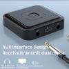 Беспроводной аудио адаптер Bluetooth v5.1 RX/TX приемник-передатчик BT-22 с микрофоном (Handsfree), черный