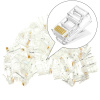 Коннектор RJ45 CAT-6, пластик, прозрачный, комплект 100 шт.