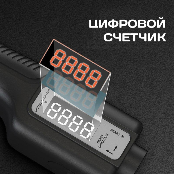 Тренажер для кисти и запястья PRO со счетчиком и с регулировкой нагрузки от 10 до 100 кг - эспандер, черно-серый