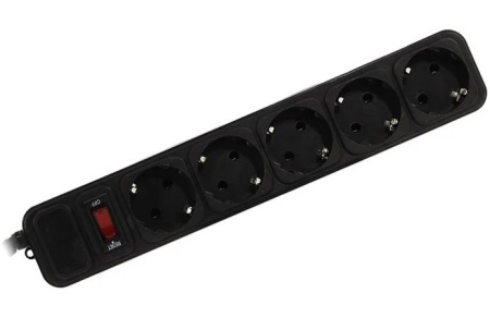 Сетевой фильтр ExeGate SP-5-1.8B, 1,8м, черный