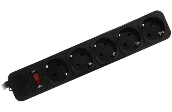 Сетевой фильтр ExeGate SP-5-1.8B, 1,8м, черный