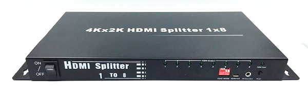 Разветвитель - сплиттер HDMI 1x8, UltraHD 4К, EDID