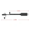 Кабель HDMI - MicroUSB - USB3.1 Type-C - Lightning для подключения смартфона к телевизору, 1,8 метра, черный