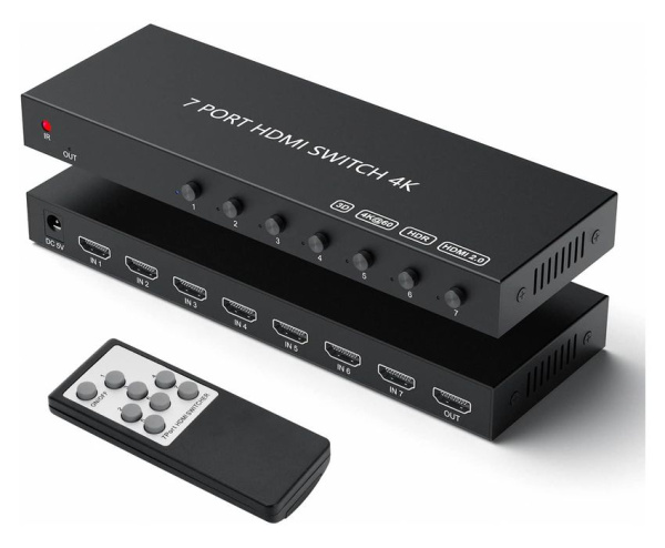 Переключатель - свитч HDMI 7x1, UHD 4K 60Hz