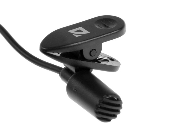 Микрофон Defender MIC-109 (64109), на прищепке, jack 3.5mm, 1,8м, черный