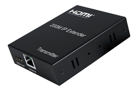 Удлинитель сигнала HDMI по витой паре RJ45 (LAN) до 200 метров, активный, FullHD 1080p, комплект 1 TX + 9 RX + коммутатор RJ45