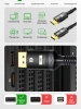 Кабель DisplayPort - DisplayPort v2.1 16K30Hz / 8K60Hz / 4K240Hz, 80Gps, 12 бит, папа-папа, 1 метр, в оплетке, черный