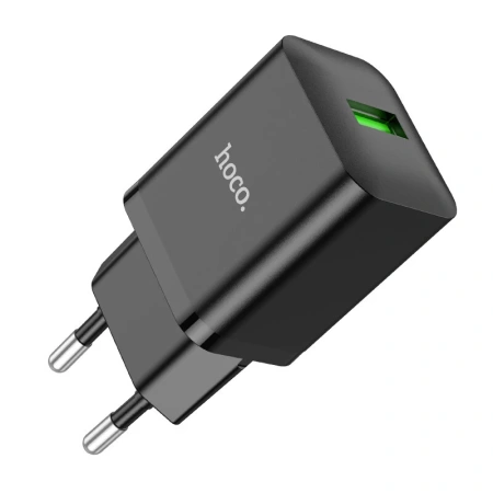 Зарядное устройство сетевое - блок питания HOCO N26, USB QC3.0, черный