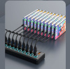 Хаб - концентратор USB3.0 11 портов mod. 611-10/1, до 5 Гбит/с, активный 12V с кнопками, быстрая зарядка, ABS-пластик
