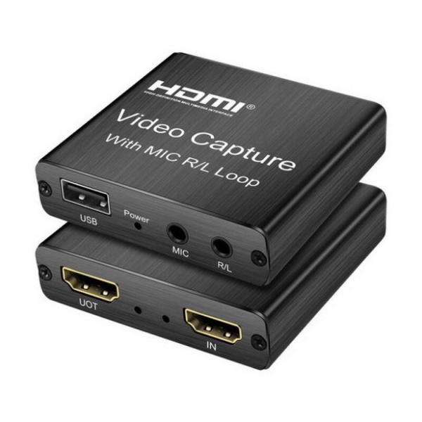 Карта видеозахвата USB - HDMI, ver.04, черный