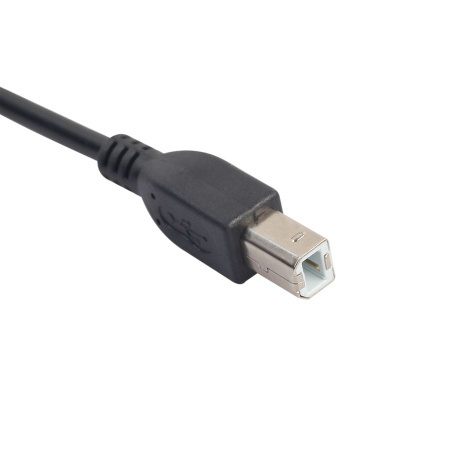Кабель USB2.0 - USB-B, папа-папа, с усилителем, 15 метров, черный