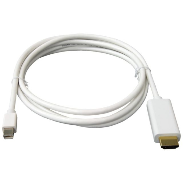 Кабель Mini DisplayPort - HDMI 4K, папа-папа, 1,8 метра, белый