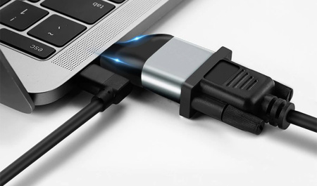 Адаптер - переходник USB3.1 Type-С - DisplayPort 8K, mini, серебро