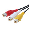 Кабель - переходник USB2.0 - 3x RCA (AV), 0,3 метра, черный