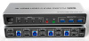 Адаптер - KVM-переключатель 4×2 HDMI v2.0 – 4K 60Гц, USB3.0, jack 3.5 мм + MIC, алюминий