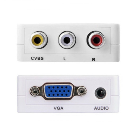 Адаптер - переходник RCA (AV) на VGA, белый