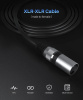 Аудио-кабель XLR (для микрофона, гитары, инструментов), M-F, black, 15 метров