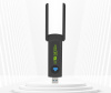 Адаптер - беспроводной Wi-Fi-приемник USB3.0, две антенны, до 1300 Мбит/с, двухдиапазонный - 2.4GHz/5.8GHz (Free Driver)