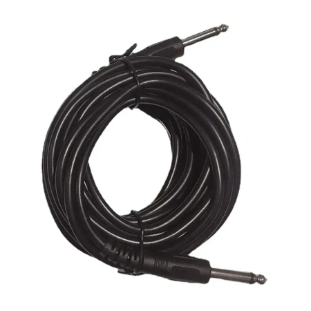 Кабель jack 6.35mm (AUX), папа-папа, 5 метров, черный