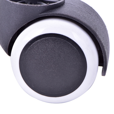 Мебельное прорезиненное колесо для кресла - полиуретановый ролик для офисного стула  D11 (11*22 мм)