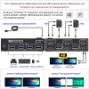 KVM-переключатель 2х2 HDMI 2.0 4K60Гц USB3.0, для двух мониторов, удлинитель кнопки переключения 1.5м, черный