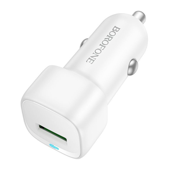 Автомобильное зарядное устройство USB BOROFONE BZ34, 1 USB QC3.0, белый