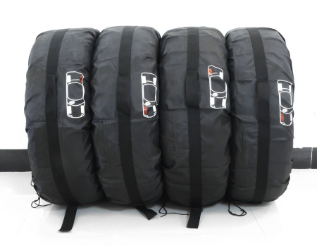 Чехлы для хранения автомобильных колес 18-23 дюймов, пыленепроницаемые, черный