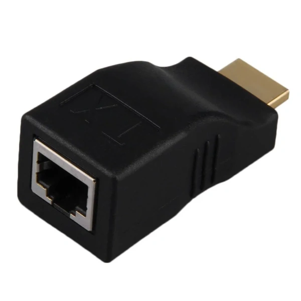 Удлинитель сигнала HDMI по витой паре RJ45 (LAN) до 30 метров, пассивный, комплект