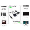 Адаптер - переходник HDMI – VGA - USB2.0 - jack 3.5mm (AUX), черный