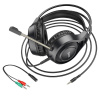Наушники с микрофоном HOCO W106, полноразмерные игровые, USB+3,5 мм, 1.8 м., черный